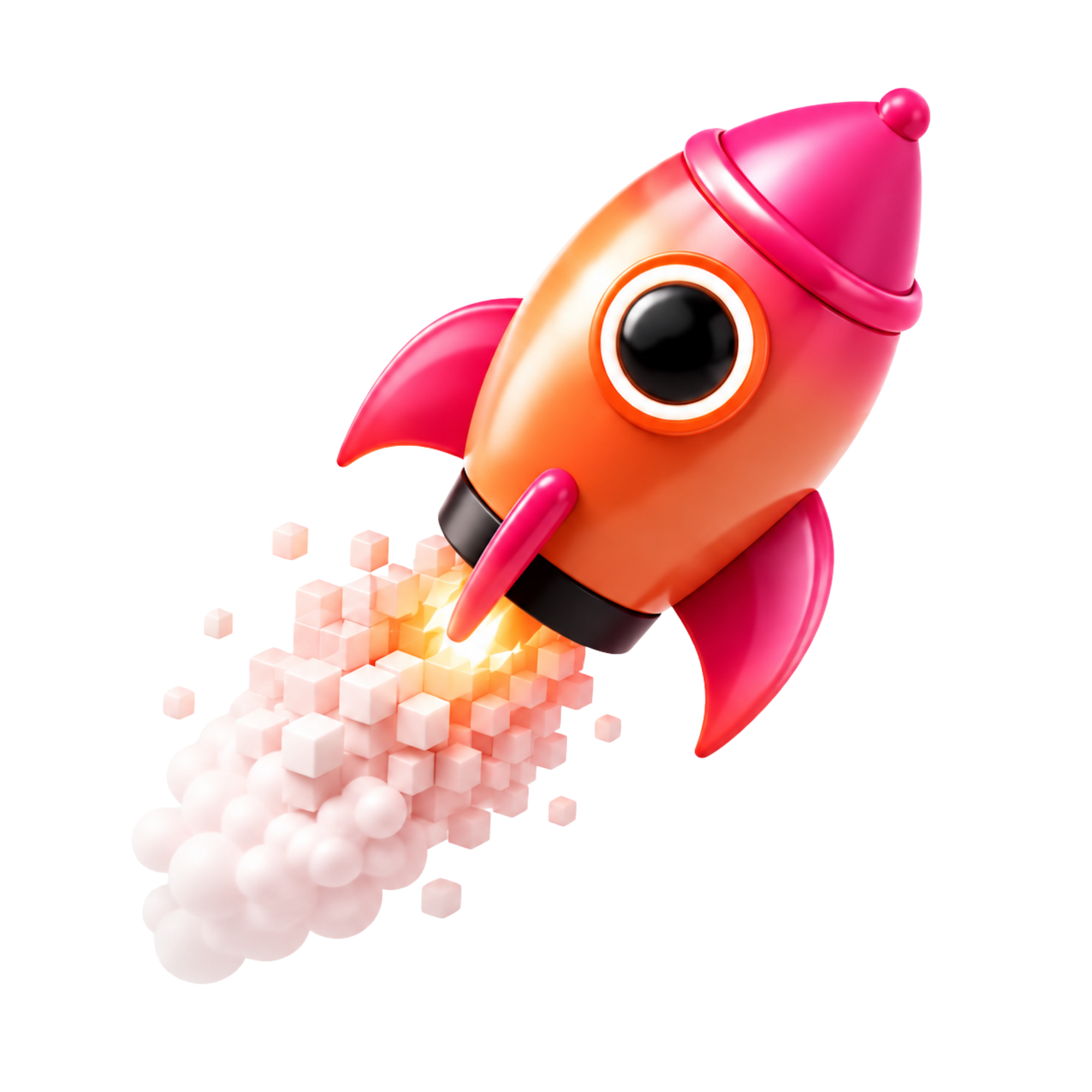 Pixel rocket launching growth