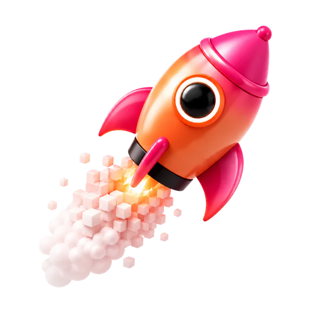 Pixel rocket launching growth
