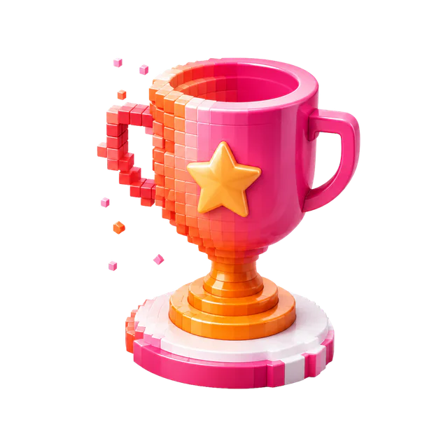 Pixel trophy for winning products